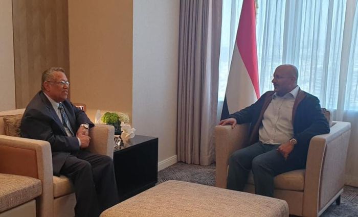 العميد طارق صالح يلتقي رئيس مجلس الشورى