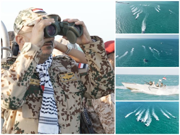 نائب رئيس مجلس القيادة الرئاسي طارق صالح يختتم العام التدريبي لتشكيلات خفر السواحل والقوة البحرية في المخا