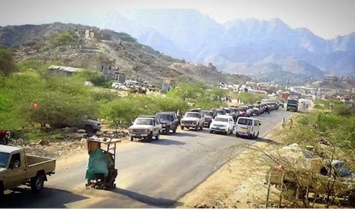 طريق حيفان- طور الباحة لم تكن مغلقة.. مليشيا الحوثي تستغبي الشعب 