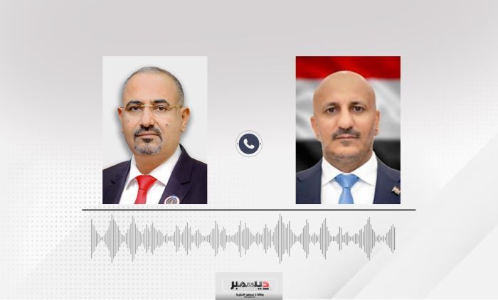 نائبا رئيس مجلس القيادة الرئاسي طارق صالح والزبيدي يؤكدان دعم الجبهات والبنك المركزي