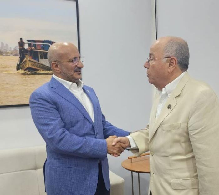 أشاد بموقف البرازيل ضد السياسات الاستعمارية.. طارق صالح لوزير الخارجية البرازيلي: اليمن تعاني من التدخل الإيراني